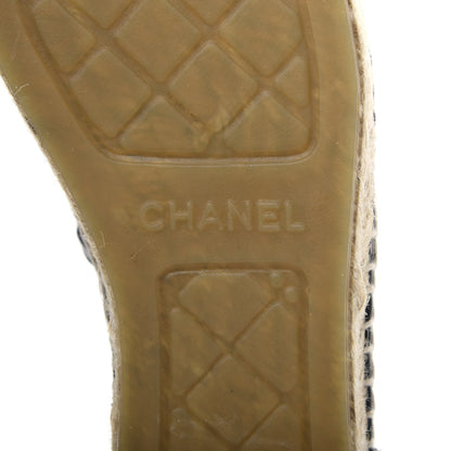 Chanel Mesh Grosgrain CC Espadrilles 36 Black 9 of 10