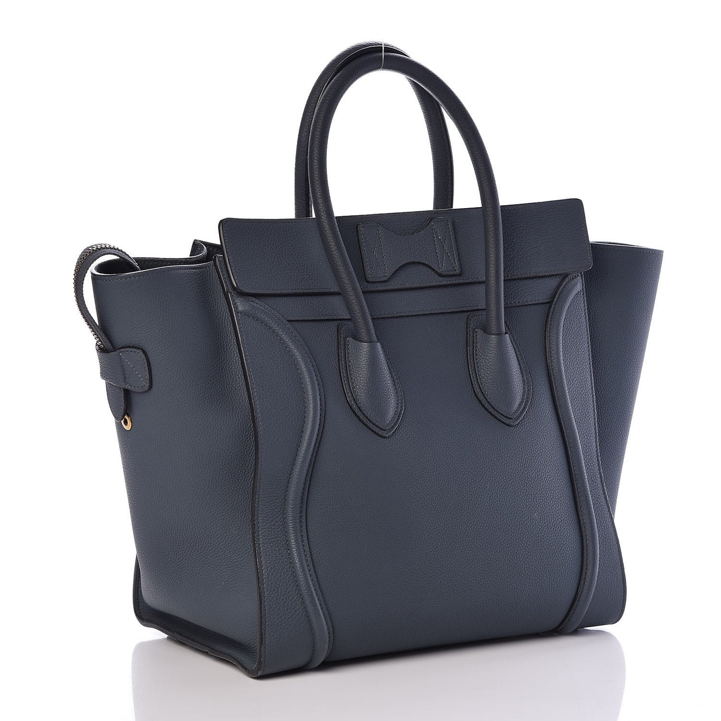 Drummed Calfskin Mini Luggage Slate