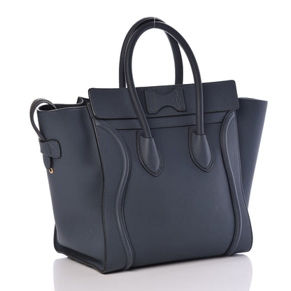 Celine Drummed Calfskin Mini Luggage Slate 3 of 12