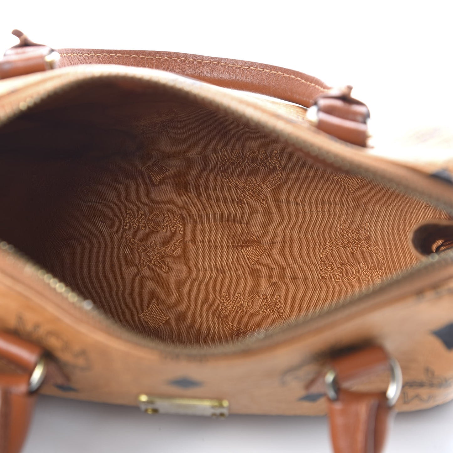 Visetos Mini Boston Bag Cognac