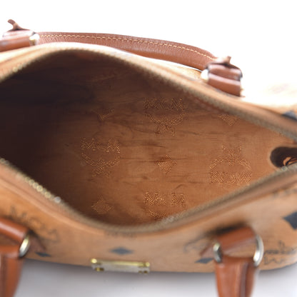 MCM Visetos Mini Boston Bag Cognac 4 of 8