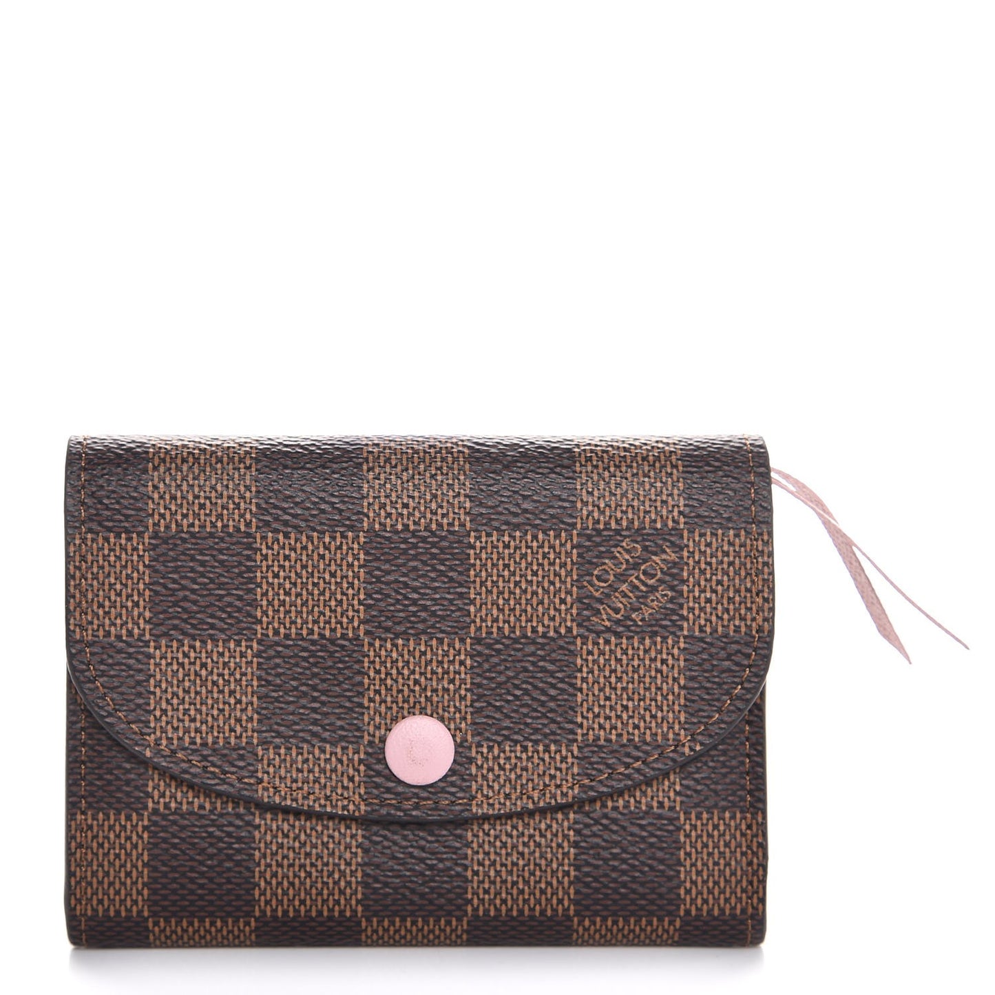 Damier Ebene Rosalie Coin Purse Rose Ballerine