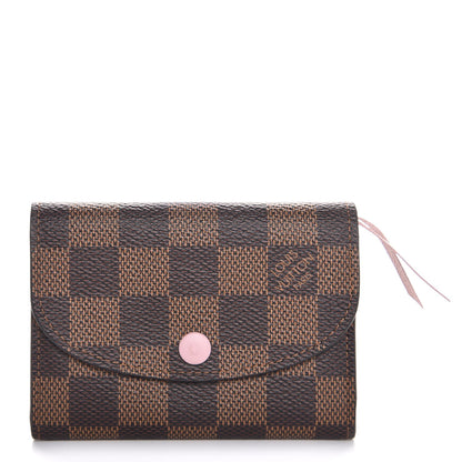 Louis Vuitton Damier Ebene Rosalie Coin Purse Rose Ballerine 1 of 6