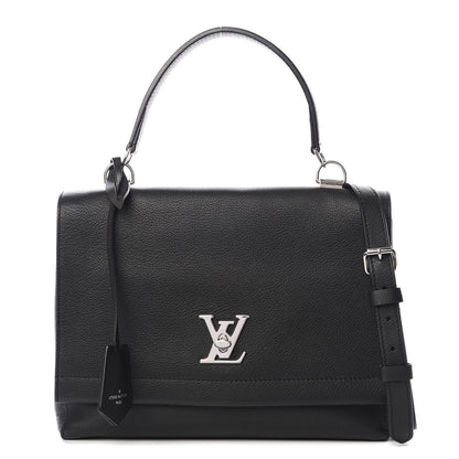 Louis Vuitton Soft Calfskin Lockme II Top Handle Black 1 of 8