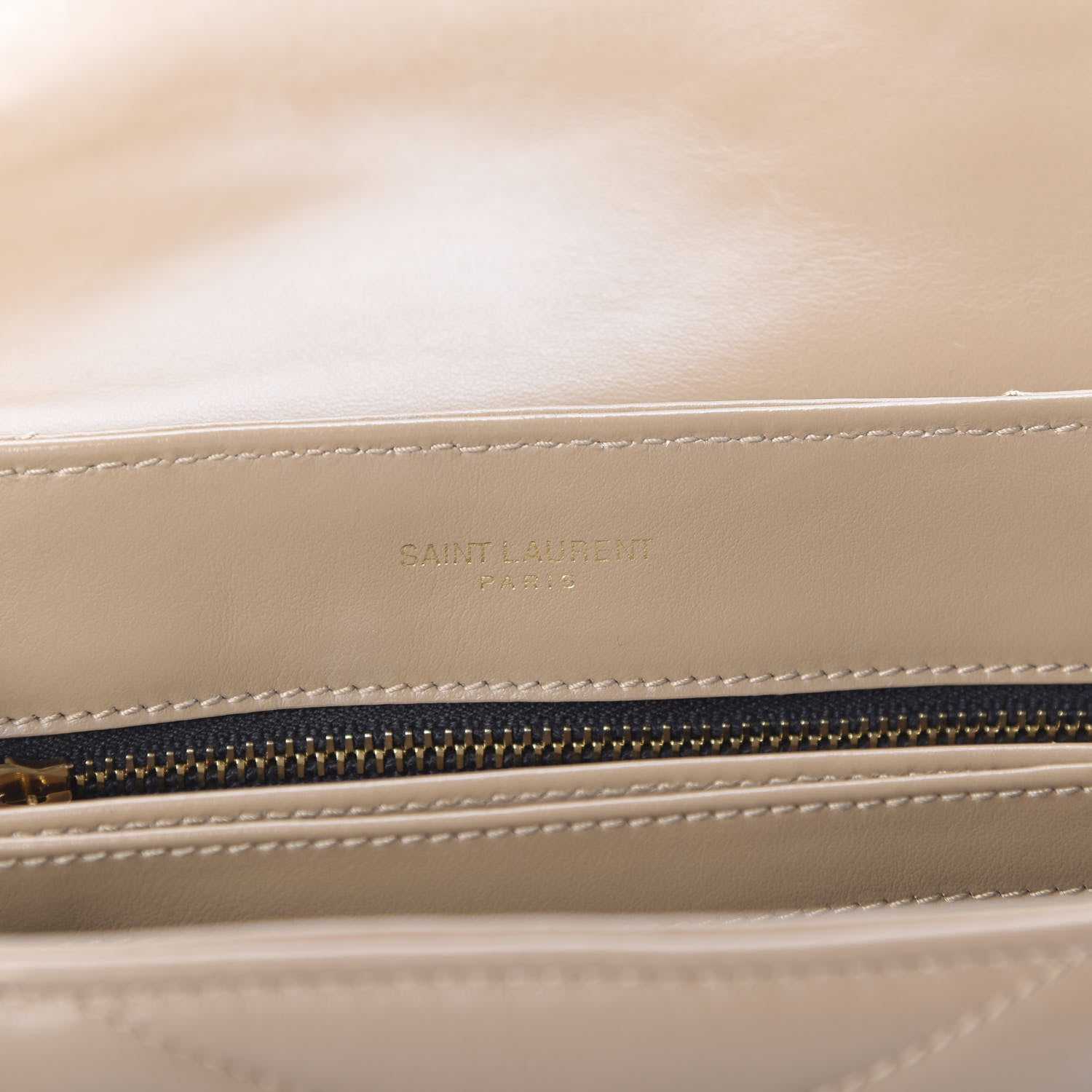 Saint Laurent Calfskin Y Quilted Monogram Toy Loulou Crossbody Bag Dark Beige 6 of 11