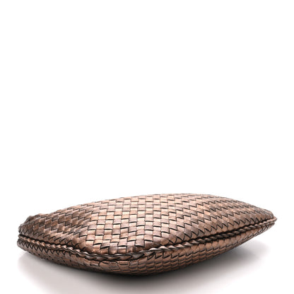 Bottega Veneta Metallic Nappa Intrecciato Medium Veneta Hobo Copper 4 of 9