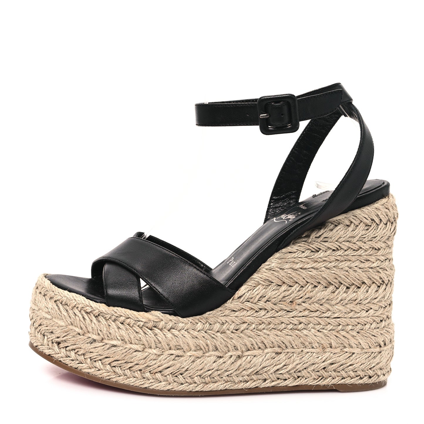 Goatskin Mariza Zeppa 130 Espadrille Sandals 37 Black