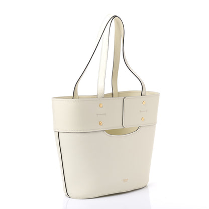 Chloe Smooth Grained Calfskin Small Aby Tote White 2 of 8