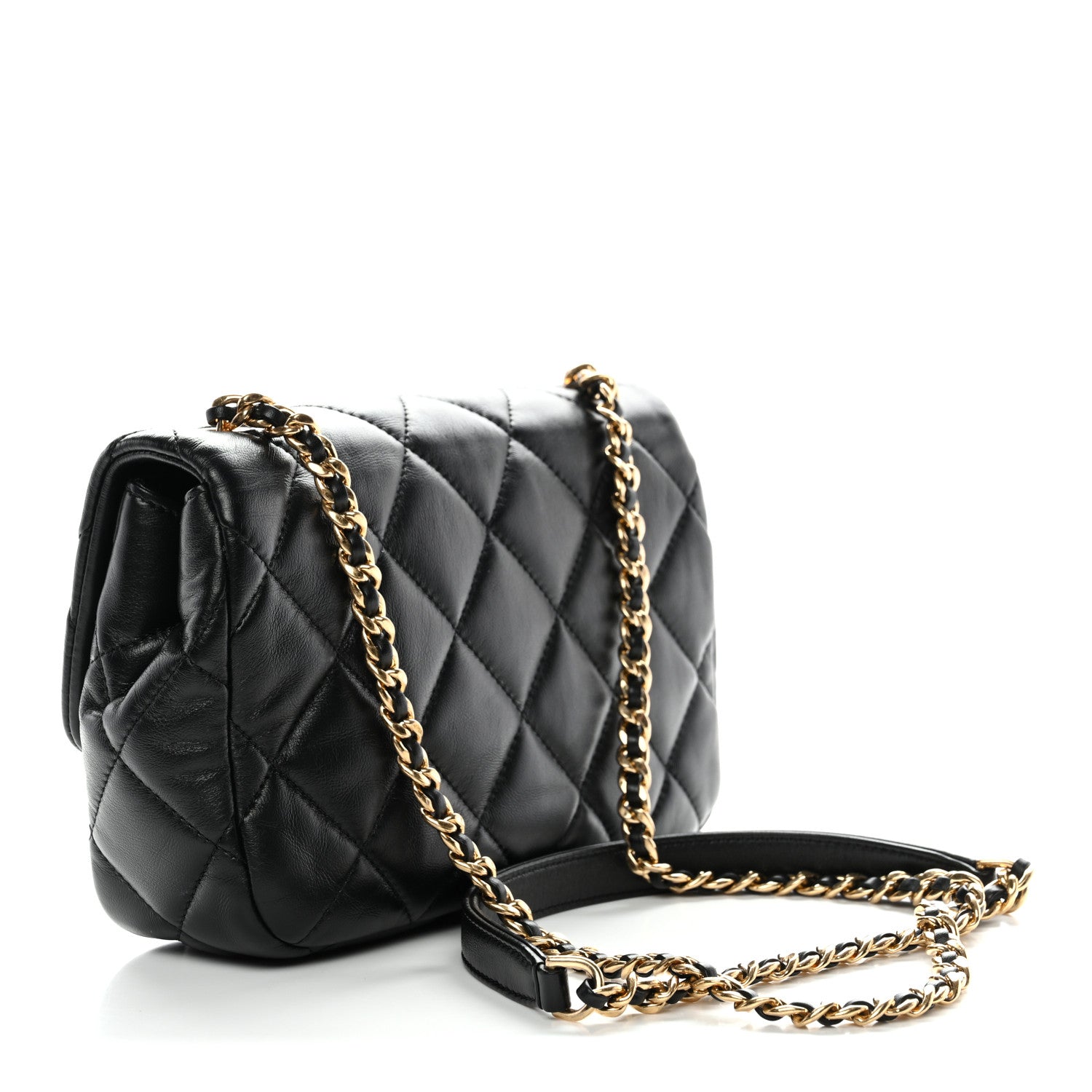 Chanel Lambskin Quilted Mini Flap Black 3 of 11