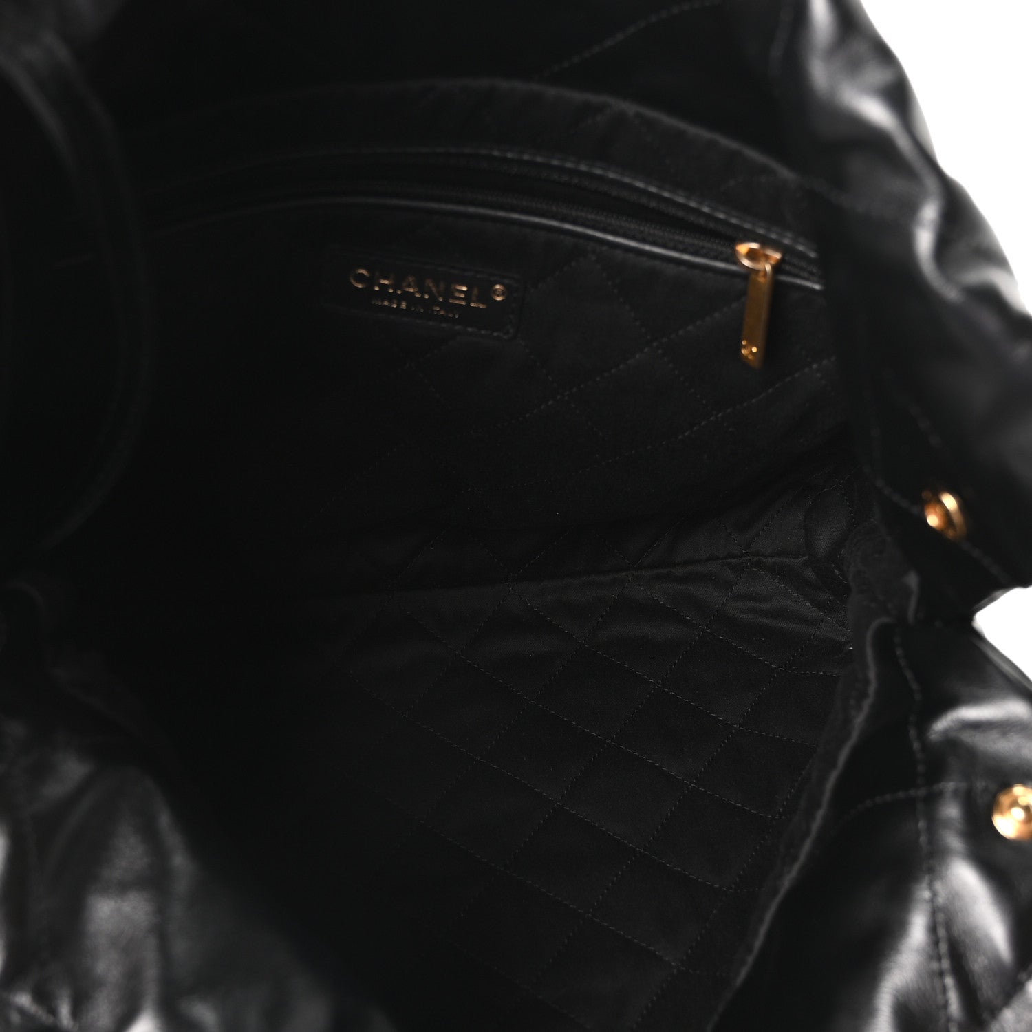 Chanel Shiny Calfskin Quilted Small Chanel 22 Black 6 of 11