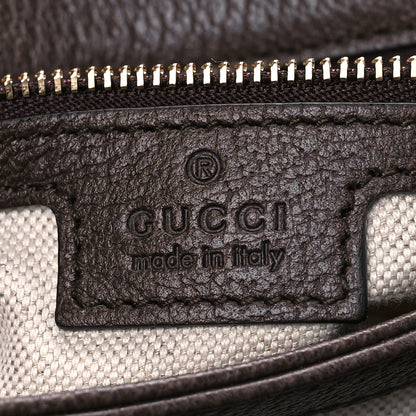 Gucci GG Supreme Monogram Textured Dollar Calfskin Web Medium Blondie Shoulder Flap Bag Beige Ebony New Acero 6 of 9