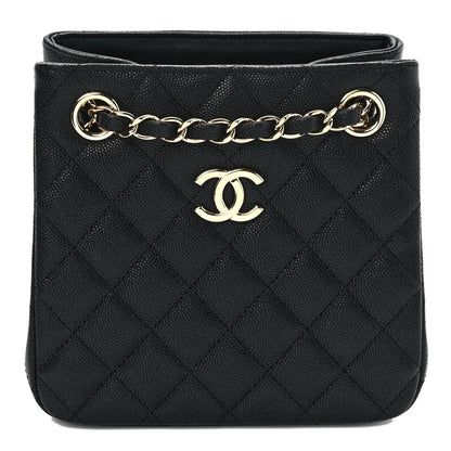 Chanel Caviar Quilted Mini Bucket Bag Black 1 of 8