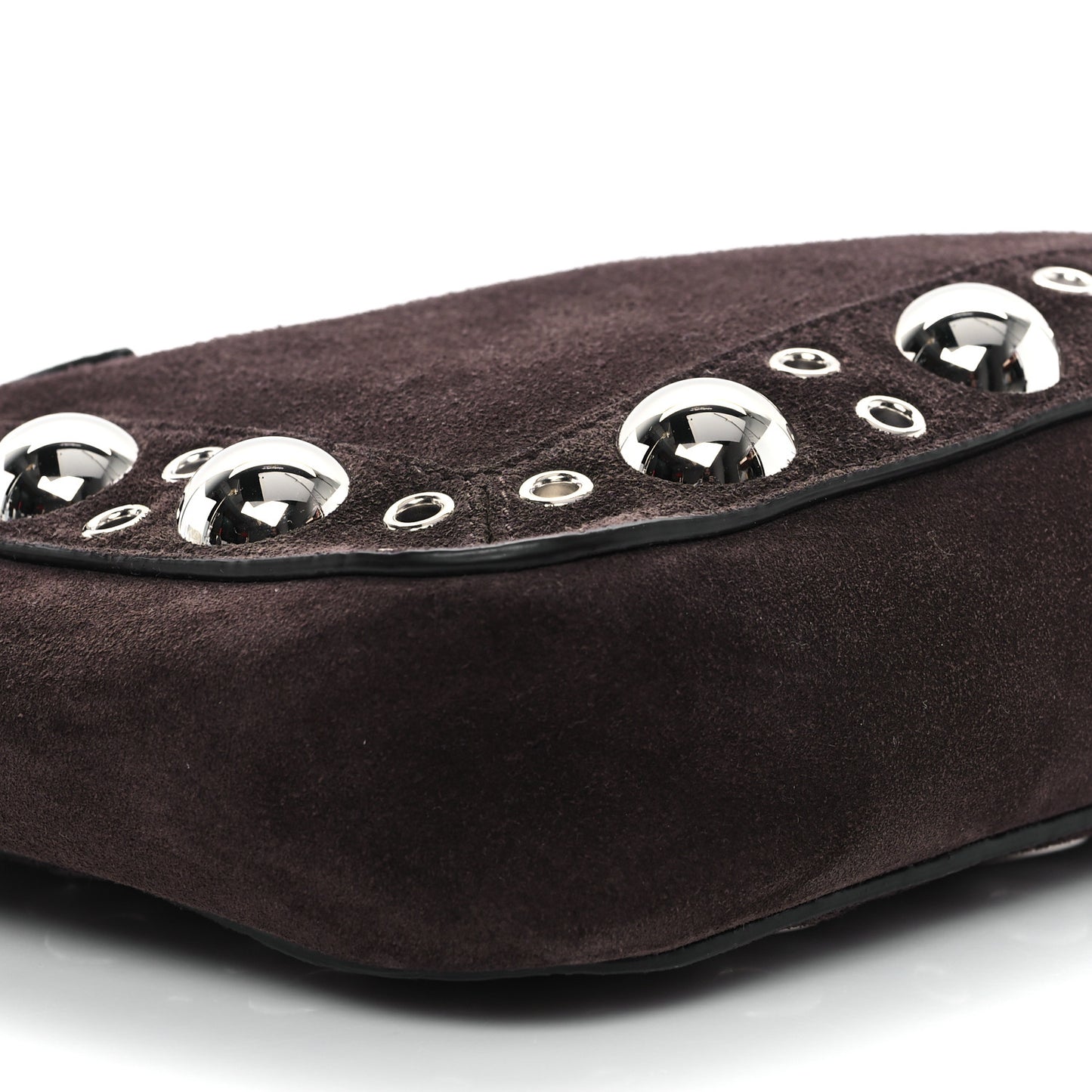 Suede Studded Mini Nellcote Shopping Tote Brown