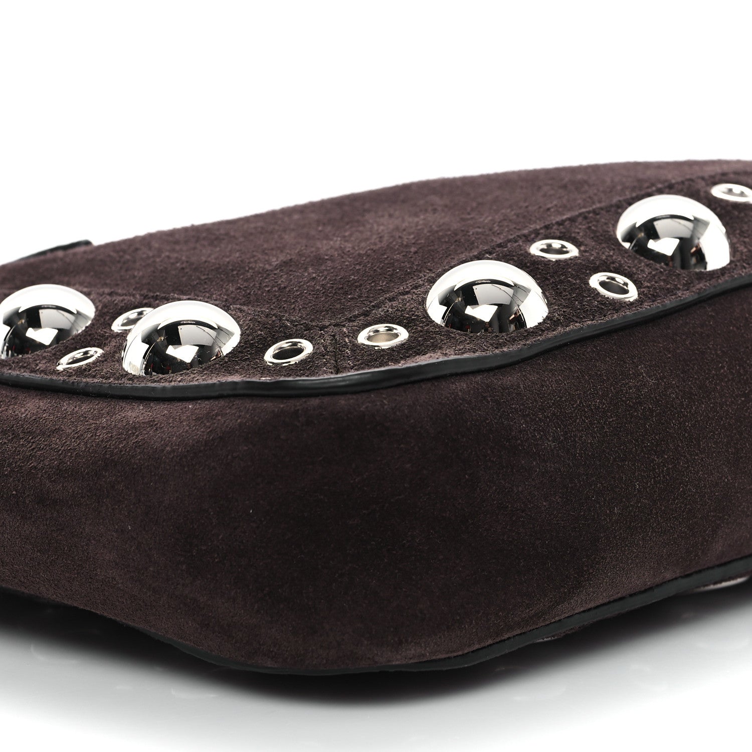 Valentino Garavani Suede Studded Mini Nellcote Shopping Tote Brown 8 of 9