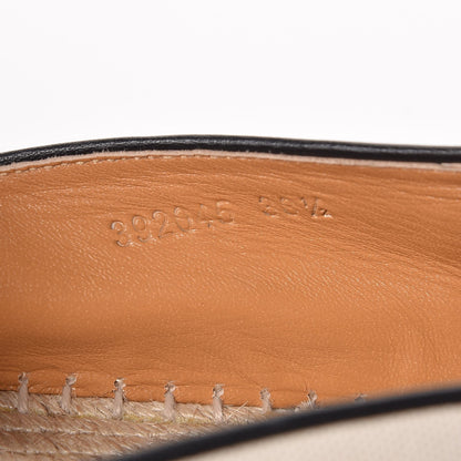 Gucci Nappa Canvas Espadrilles 38.5 Natural Black 10 of 12