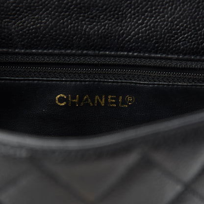 Chanel Caviar Quilted Single Flap Shoulder Bag Black 8 of 11