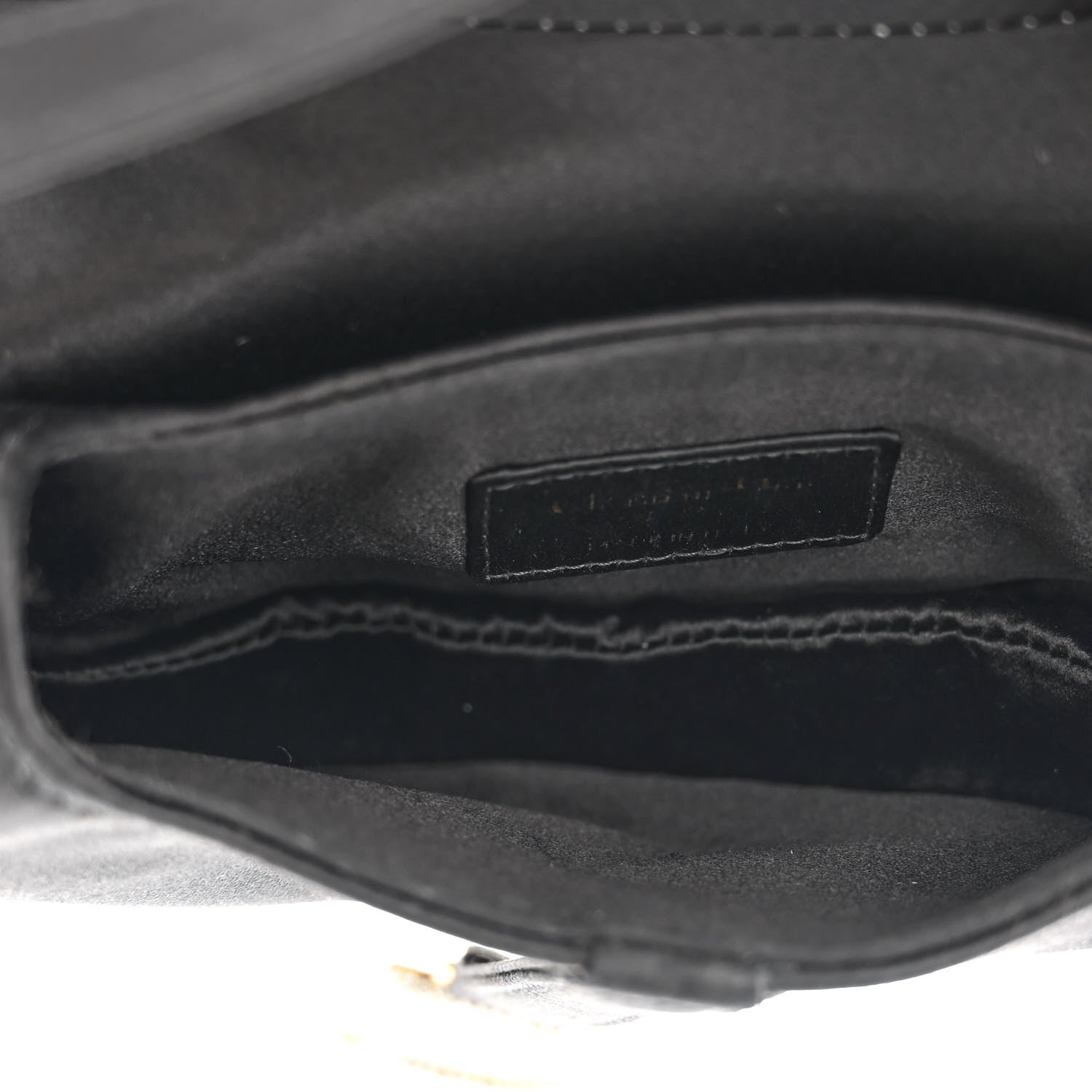 Christian Dior Satin Crystal Mini Saddle Bag Black 5 of 9