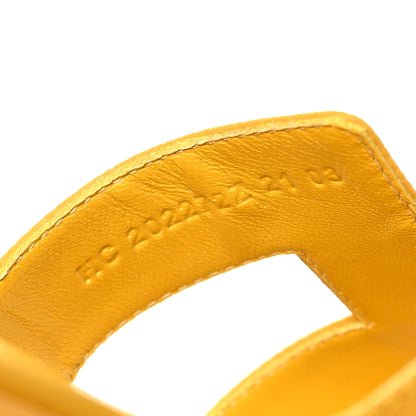Hermes Epsom Oran Sandals 37 Jaune Sable 8 of 9
