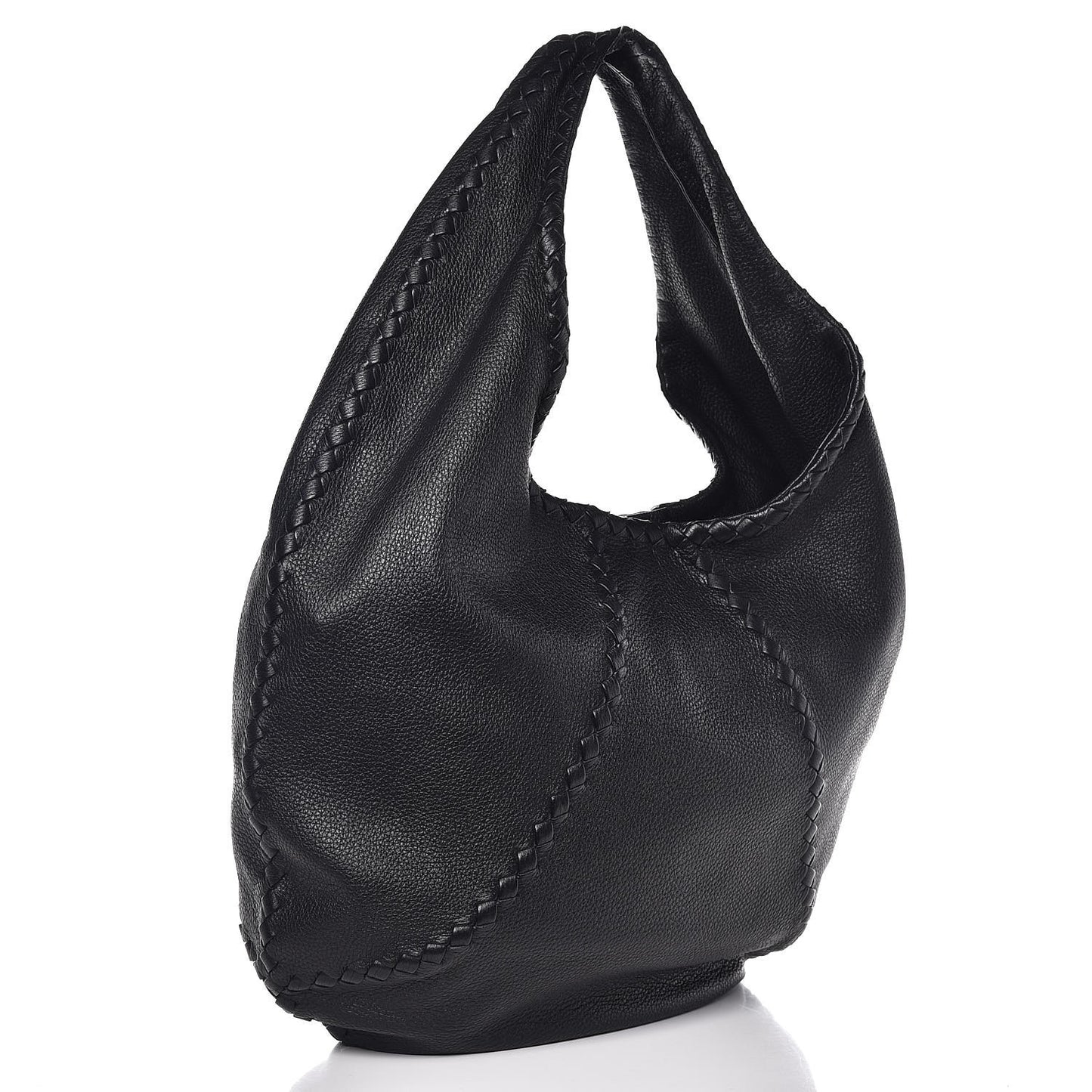 Cervo Deerskin Large Hobo Nero Black