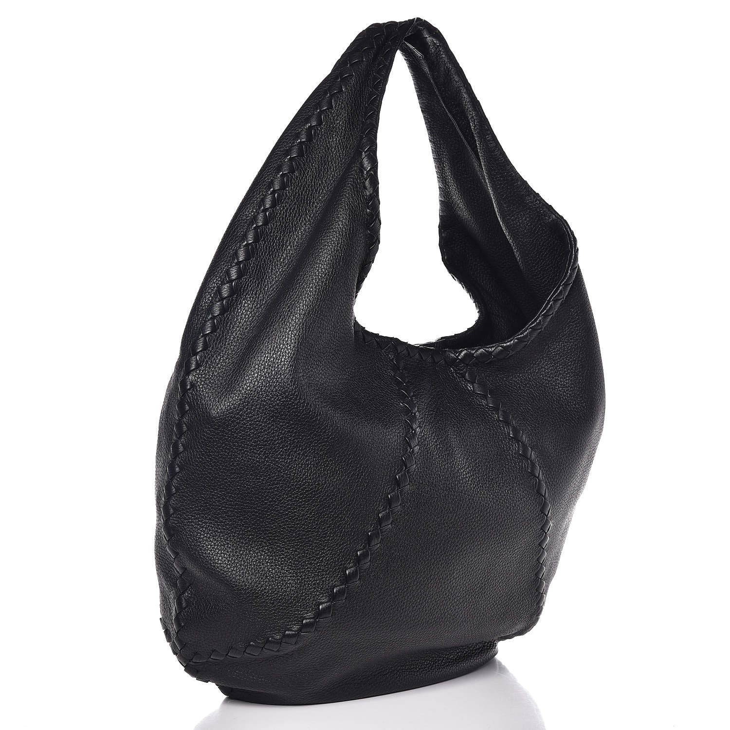 Bottega Veneta Cervo Deerskin Large Hobo Nero Black 3 of 7