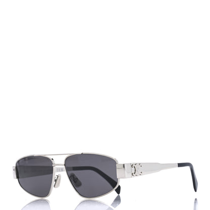 Celine Metal Triomphe 03 Sunglasses CL40281U Silver Smoke 1 of 7