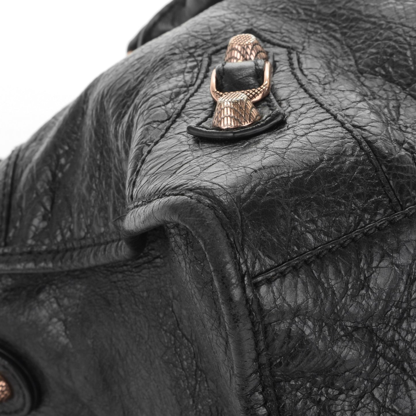 Agneau Giant 12 Rose Gold Hardware Part Time Black