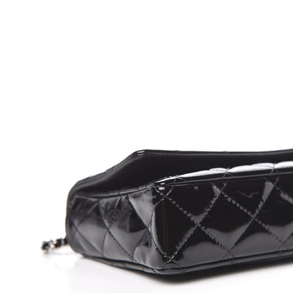 Chanel Patent Quilted Brilliant Wallet On Chain WOC Black 10 of 12