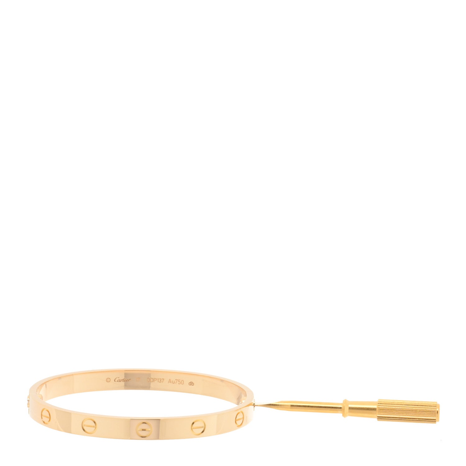 Cartier 18K Yellow Gold LOVE Bracelet 17 4 of 5