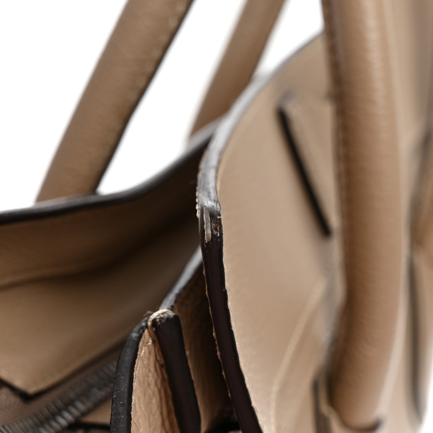 Drummed Calfskin Mini Luggage Dune