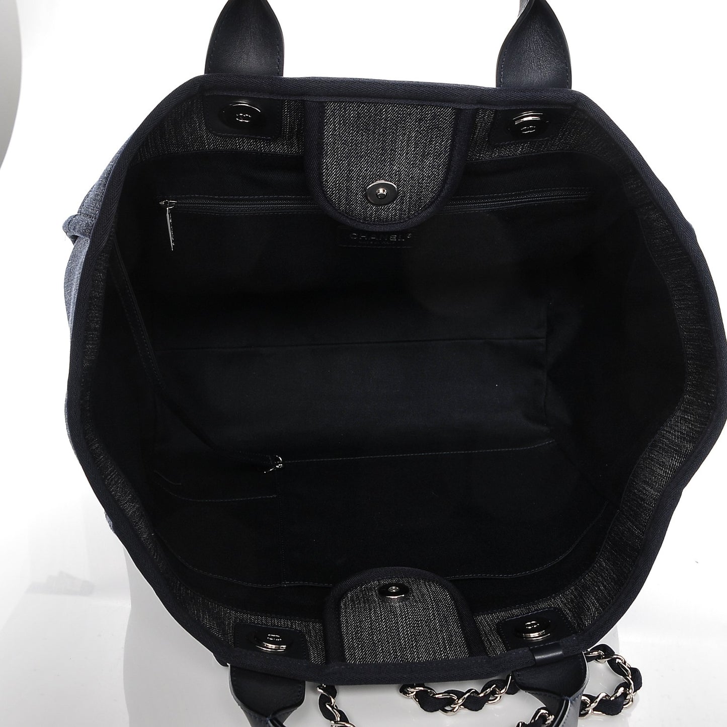 Canvas Large Deauville Tote Dark Blue