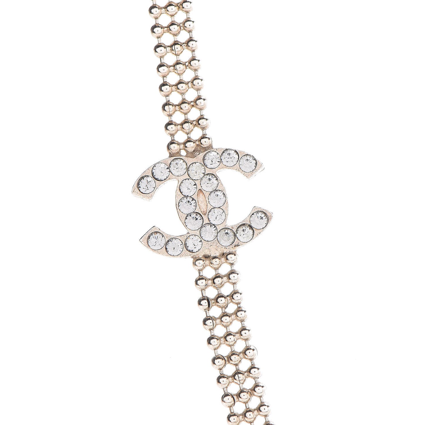 Crystal CC Necklace Gold