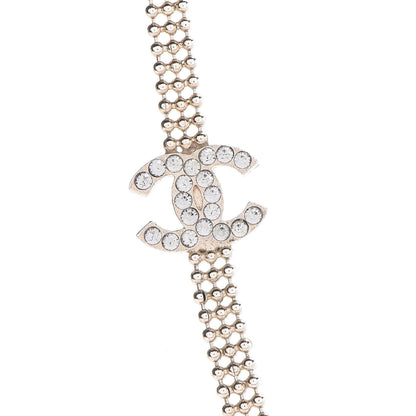 Chanel Crystal CC Necklace Gold 4 of 7