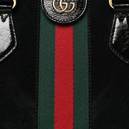 Gucci Suede Patent GG Web Medium Ophidia Boston Black 8 of 10