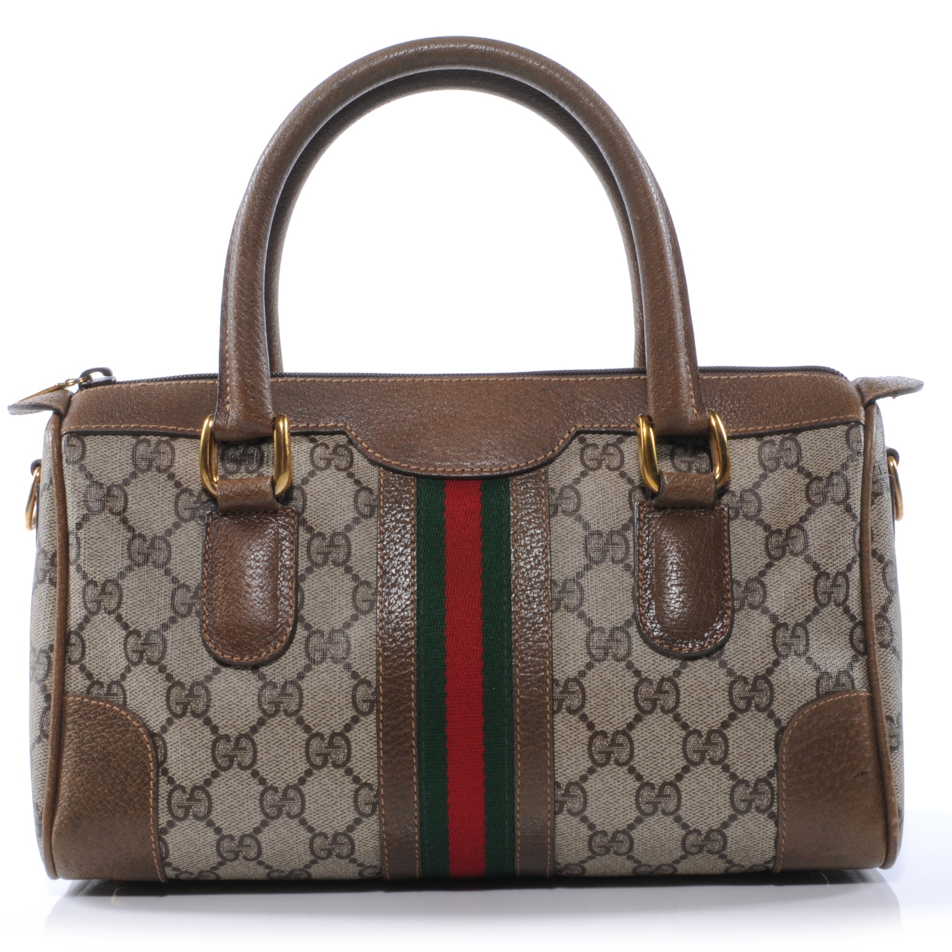 Gucci Monogram Web Boston Brown 1 of 7