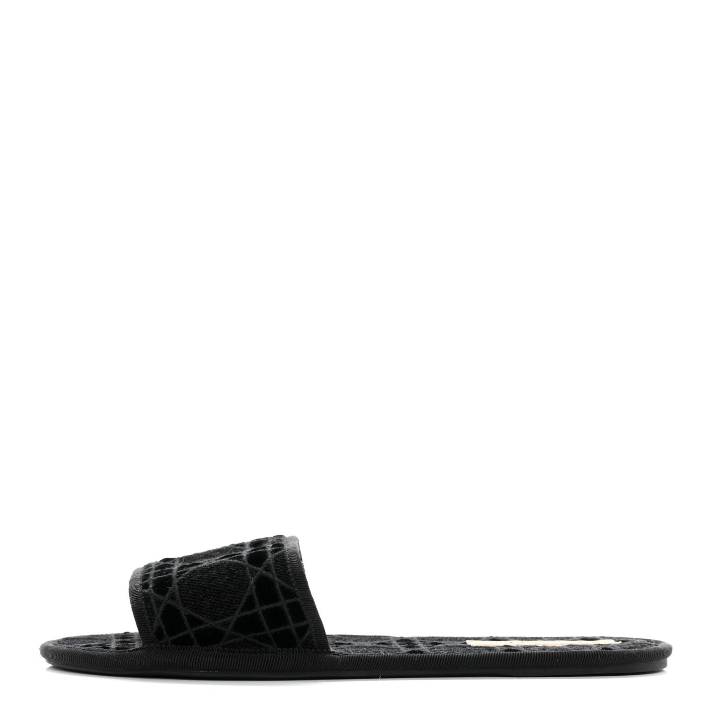 Velvet Cannage Chez Moi Slide Sandal 40.5 Black