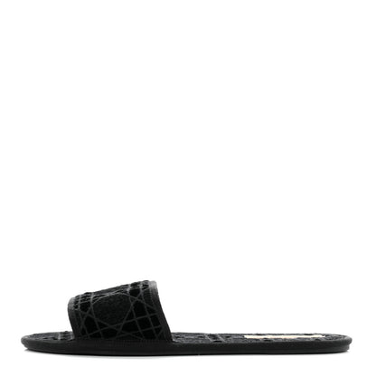 Christian Dior Velvet Cannage Chez Moi Slide Sandal 40.5 Black 1 of 11