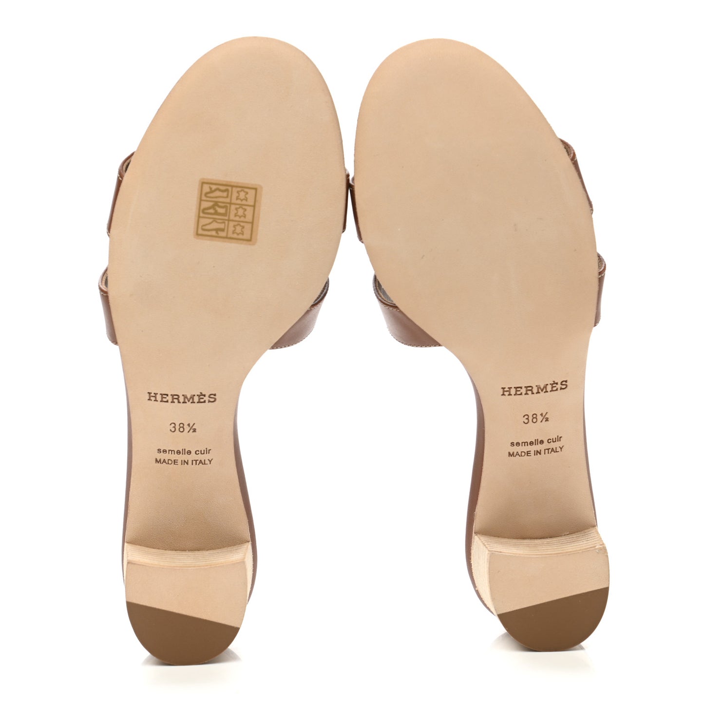 Calfskin Oasis Sandals 38.5 Gold