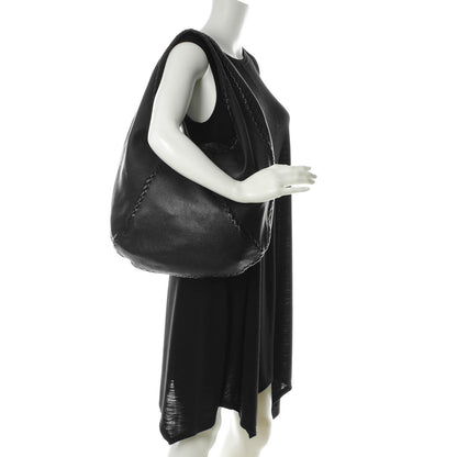 Bottega Veneta Cervo Deerskin Large Hobo Nero Black 2 of 8