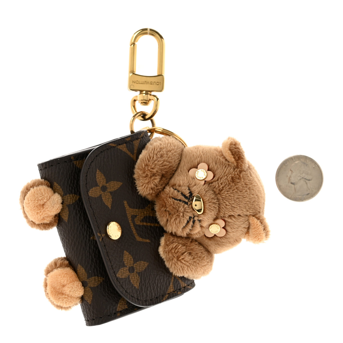 Louis Vuitton Monogram Cute Cat Pouch Earphones Case 1 of 7