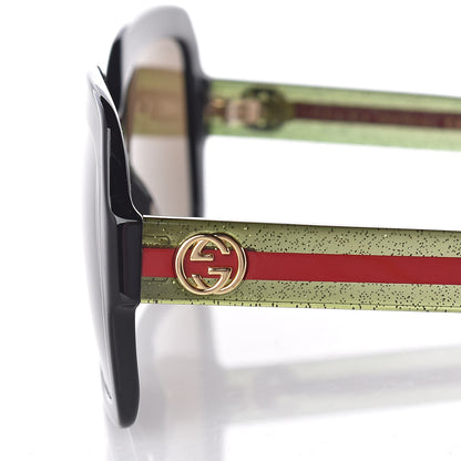 Gucci Oversize Square Web GG 0036S Sunglasses Black 8 of 11