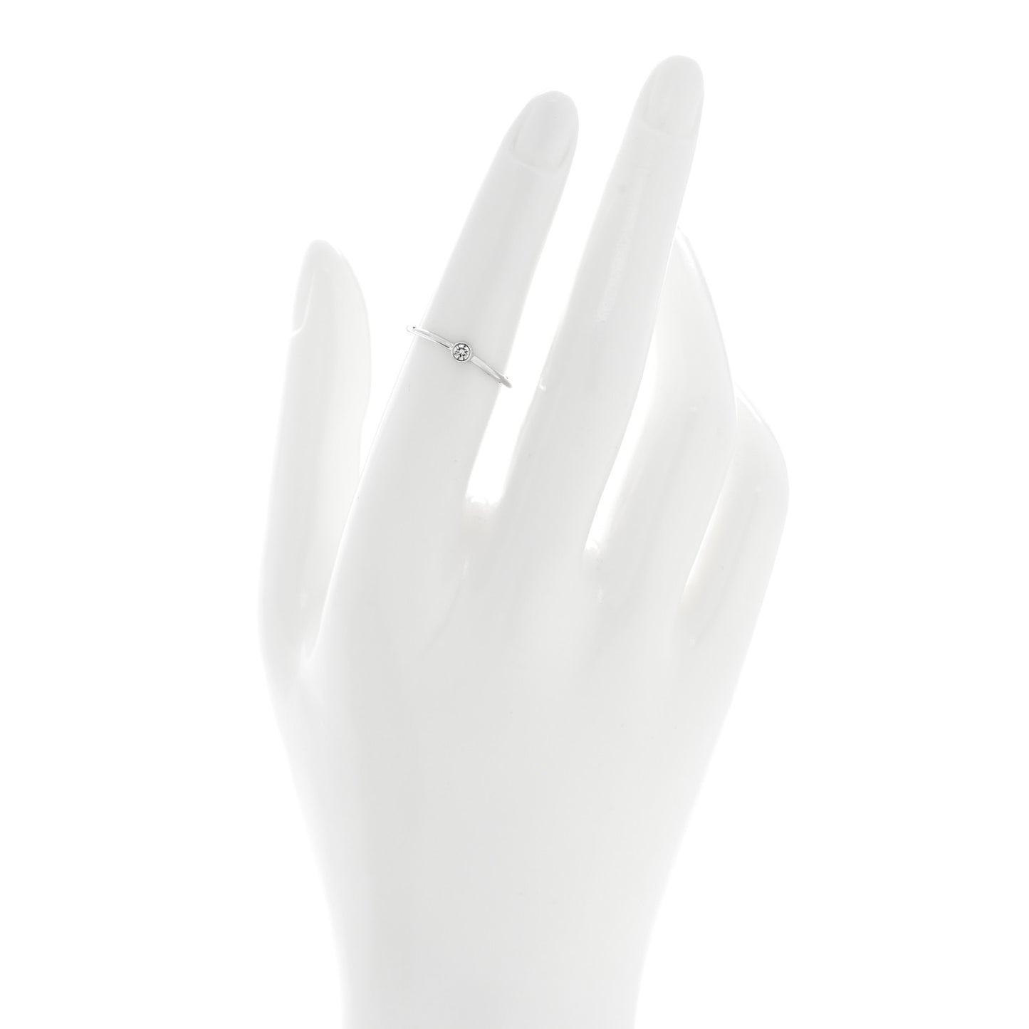 Platinum Diamond Elsa Peretti Single-Row Wave Ring