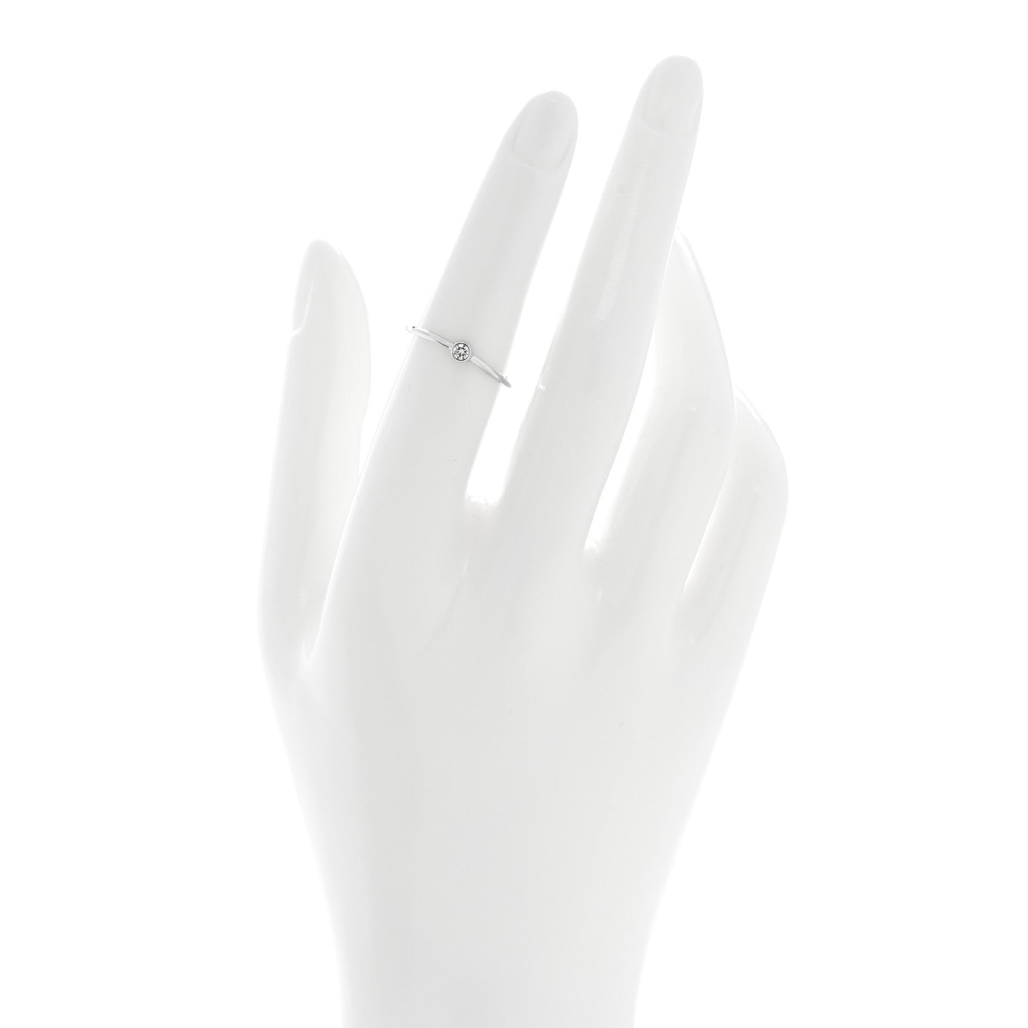 Tiffany Platinum Diamond Elsa Peretti Single-Row Wave Ring 2 of 4