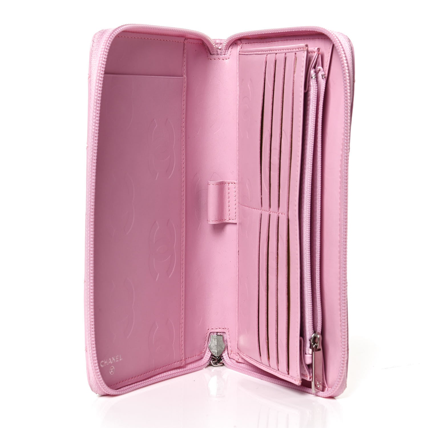 Chanel Calfskin Cambon Zip Around Organizer Wallet Pink 7 of 10