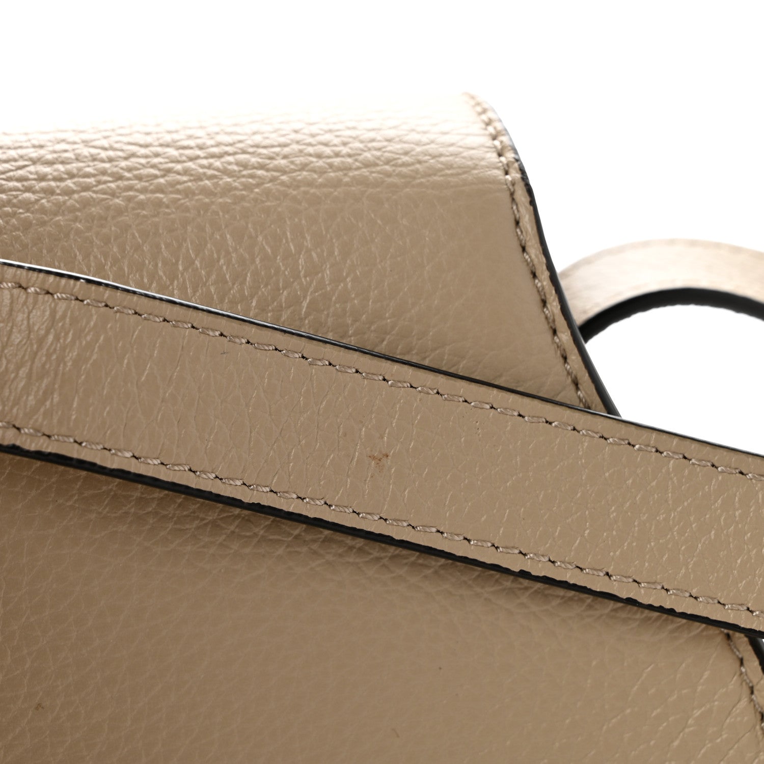 Chloe Grained Calfskin Mini Marcie Saddle Bag Root Beige 12 of 12