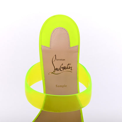 Christian Louboutin PVC Ovida 85 Slide Sandals 39.5 Yellow 7 of 10