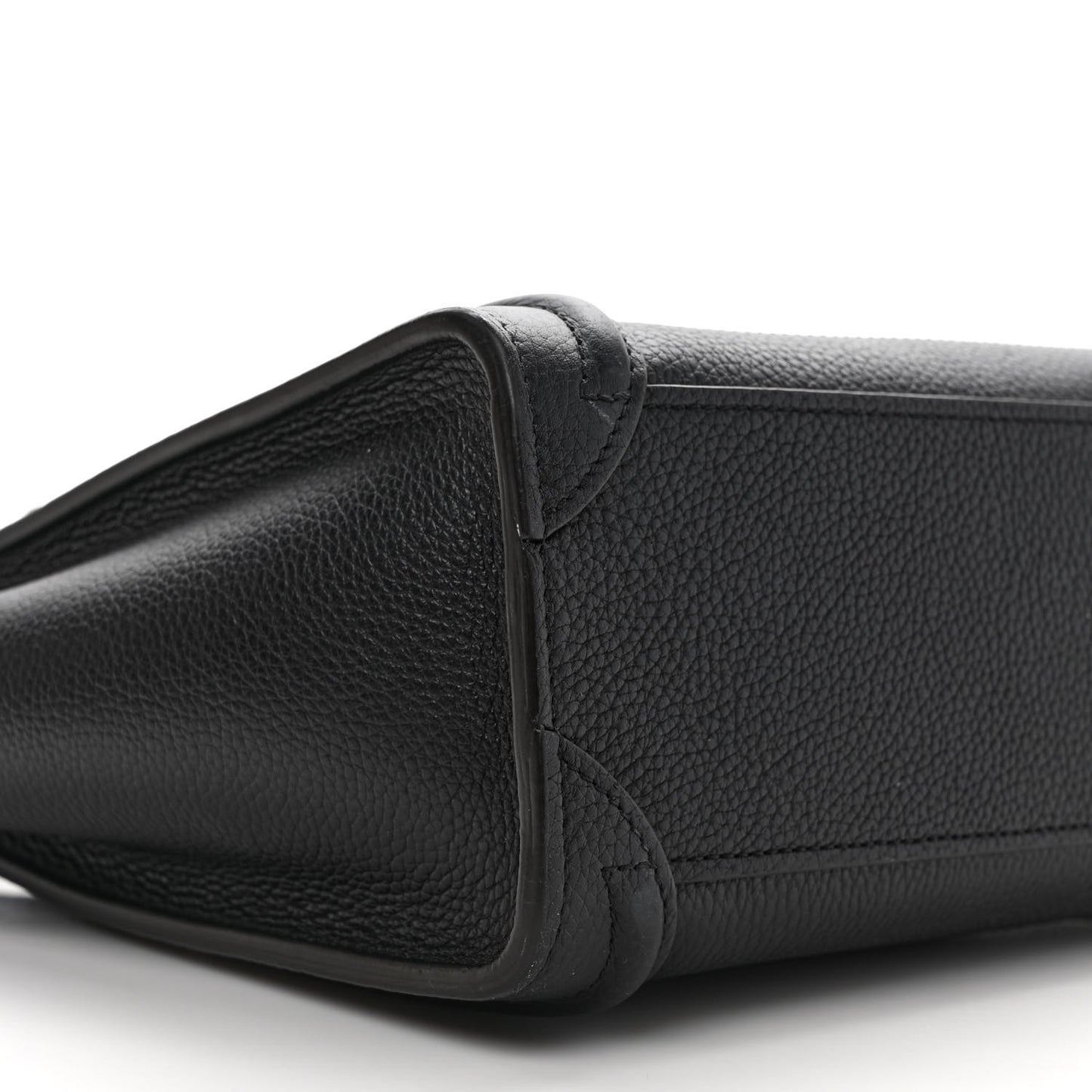 Drummed Calfskin Nano Luggage Black