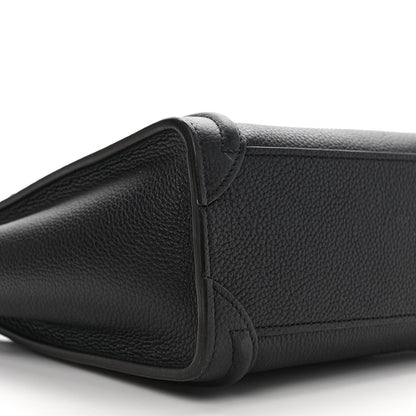 Celine Drummed Calfskin Nano Luggage Black 8 of 9