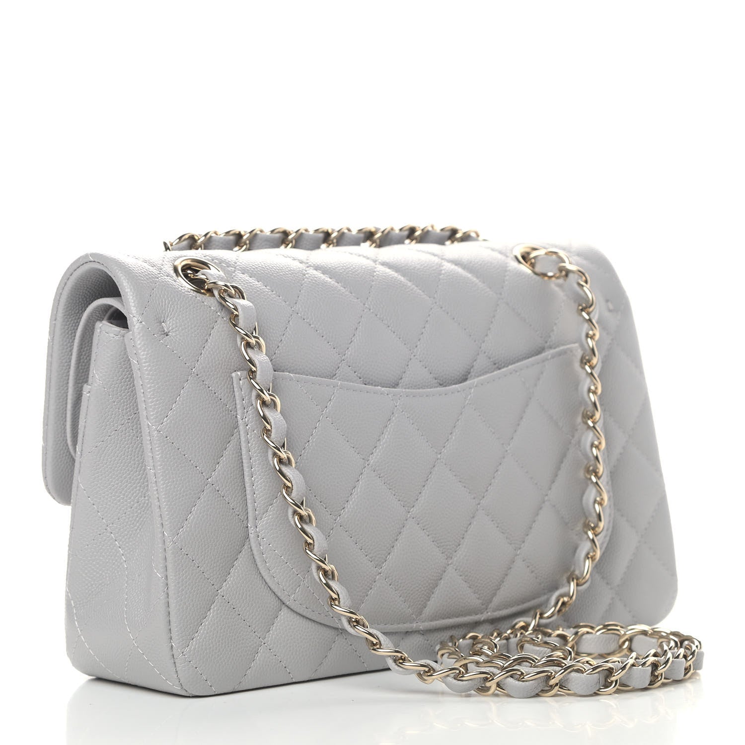 Chanel Caviar Quilted Small Double Flap Grey 2 of 4