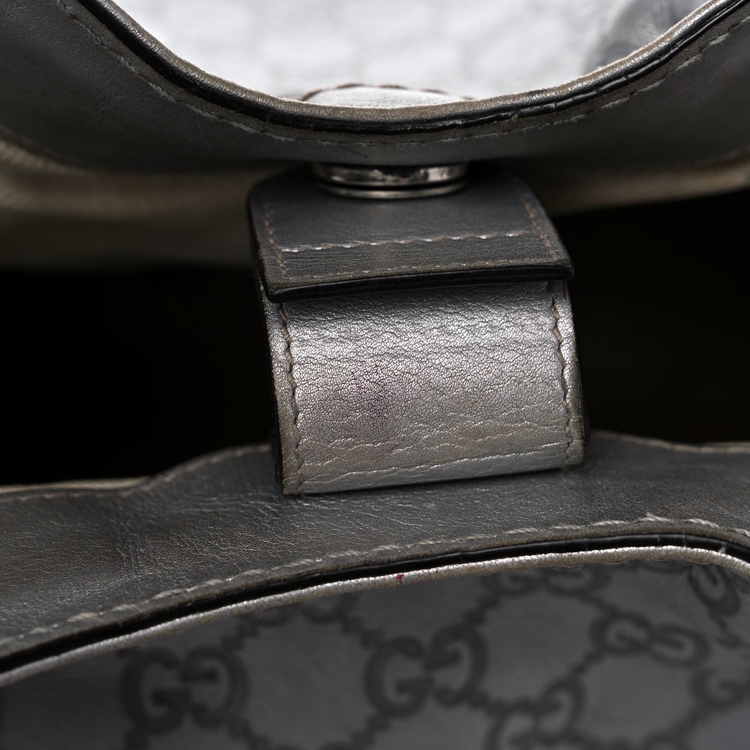 Gucci Metallic Guccissima Medium Sukey Tote Silver 17 of 25