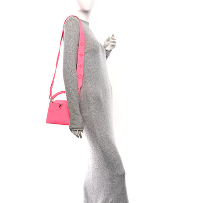 Louis Vuitton Taurillon Monogram Tuffetage Capucines Mini Fluo Pink 2 of 10